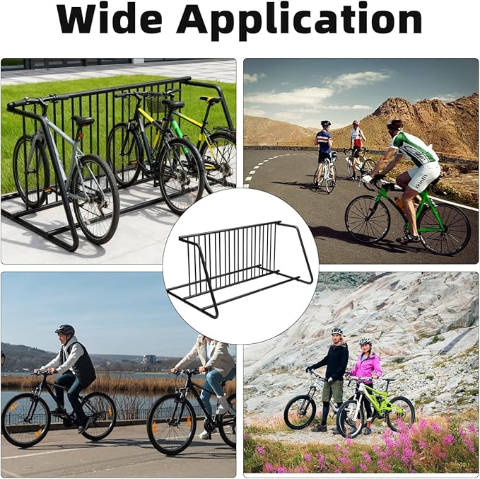 Commercial Grid Bike Rack-59" Length Single & Double Sided 10 Holders Floor Bike Parking Rack Stand, Bicycle Storage Stand for Garage,Store,School,Park Storage & Universities Power Coated Steel
