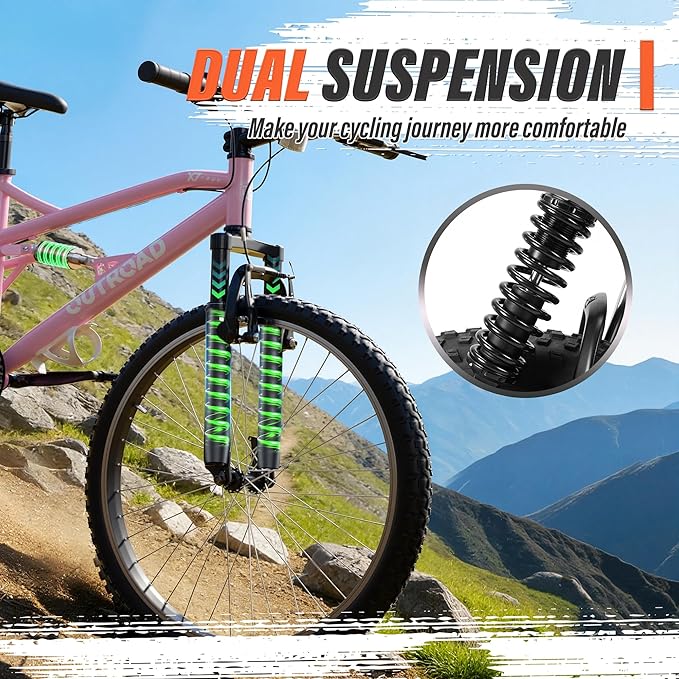 26 inch 7-Speed Commuter Bicycle,Hybrid Bicycle,Men's Cruiser Bike/Mountain Bike V Brake,Metal Frame, Adult Bike (Black, White, Blue, Green, Purple, Pink)