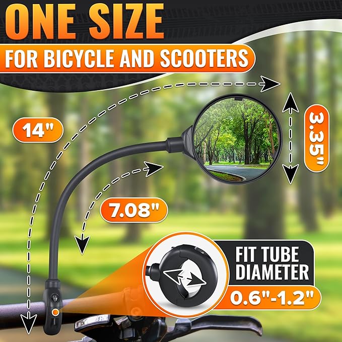 Bike Mirror Handlebar Mount - Bicycle Mirrors For Handlebars Bike Rear View Mirror For Bicycle Mirror For Bike - Mirrors For Handlebars Bike Gear