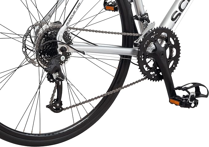 Schwinn Phocus 1.6 Disc Road Bike, 700c Bike for Men and Women, 16-Speed Road Bicycle, Lightweight Aluminum Frame, Alloy Carbon Fork, Disc Brakes, Aerodynamic Riding Position, Bikes for Adults