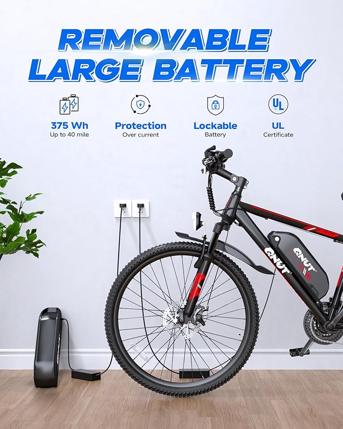Electric Bike for Adults & Teens - 350W 26" Victor Ebike - 21-Speed, 20Mph Up to 40Miles with Dual Disc Brakes, Commuter E-MTB for Men Women | UL 2849 Certified