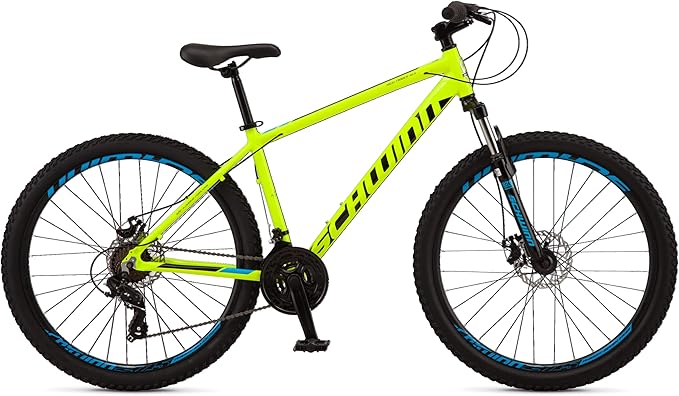 Schwinn High Timber Mountain Bike for Adult Youth Men Women Boys Girls, 24 to 29-Inch Wheels, 7 or 21-Speeds, Front Suspension, Aluminum and Steel Frame Options