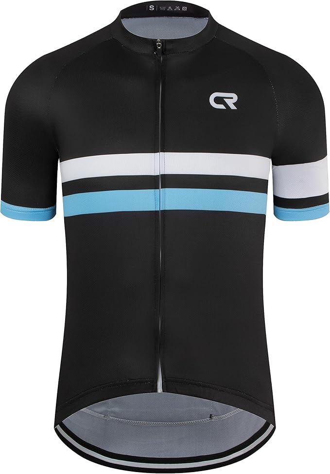 Coconut Ropamo CR Mens Cycling Jersey Short Sleeve Road Bike Shirt with 3+1 Zipper Pockets Breathable Quick Dry