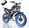 Electric Bike for Adults,48V 20AH - Peak Power 1500/3000W Brushless Motor Electric Bicycle - Max Speed 31-35MPH - Max 80 Miles Range - 20" x 4.0" Fat Tire Dirt E-Bike,7-Speed - UL 2849