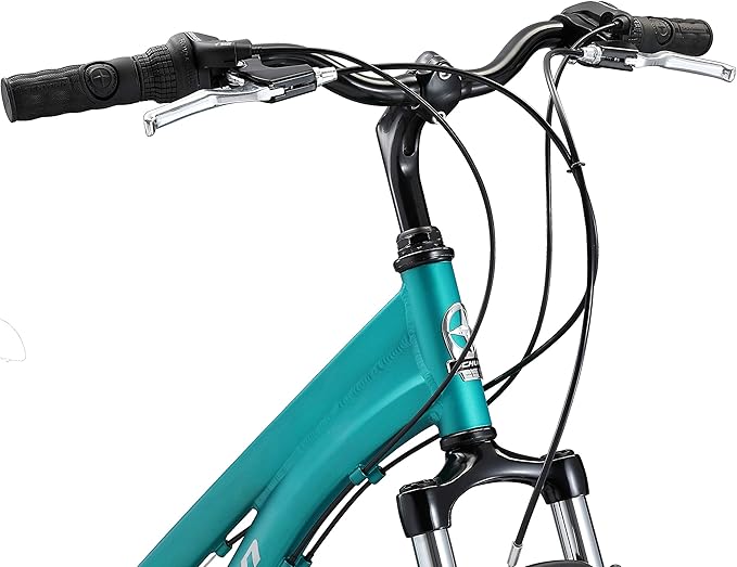 Schwinn Network 3.5 Hybrid Bike, 700c Mens and Womens Bike, 21-Speed Hybrid Bicycle, Aluminum Frame, Suspension Seat, Alloy Linear Pull Brakes, Adult Bicycle