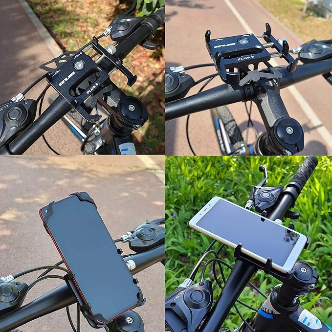 GUB Bike Phone Mount Holder, Aluminum Motorcycle Phone Holder Mount with 360° Rotation for iPhone 16 17 15 14 Pro Max Mini X XR Xs Plus, Samsung S25 S24 S22 4-7 Inch - Upgraded