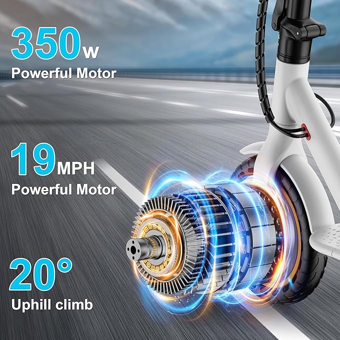 8.5" E Scooter for Adults 19/22 MPH 350/500W Motor 187.2/288.6/441WH Battery, Motorized Scooter Up to 22 Miles Range, Foldable Bearing 265 LBS/APP Control