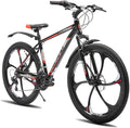 HILAND 26" MTB Mountain Bike for Men Women Adults, 18-Speed, Disc Brake, Lightweight Aluminum Frame, 3/6 Spoke Wheel