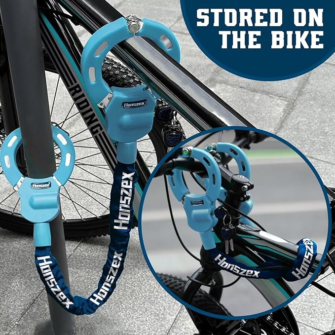 Scooter Lock, Scooter Locks Anti Theft, 36.22inch Colorful Electric Scooter Handcuff Lock, Bike Locks High Security with Key, Accessories for E Scooter, E Bike