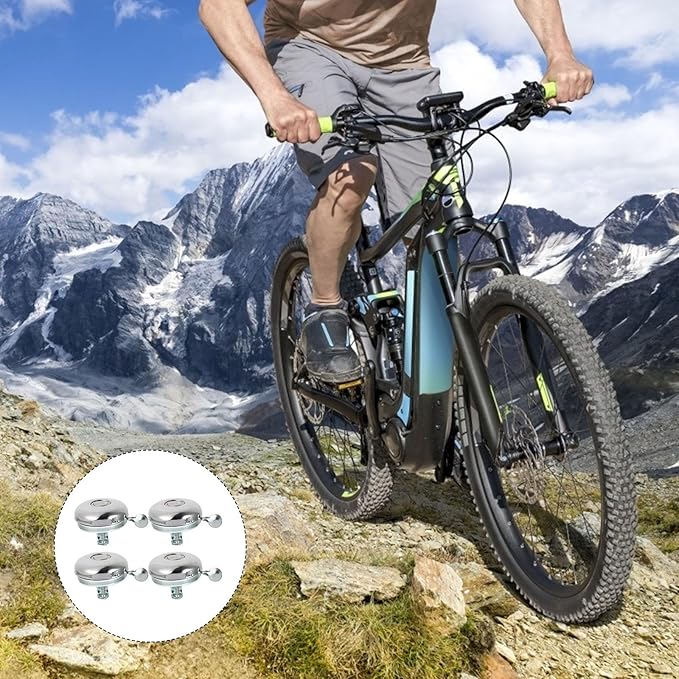 BESPORTBLE Vintage Bike Bell 58mm 4pcs, Iron Retro Road Bike Handlebar Bells, Loud Practical Horns for Adult Cycling Accessories