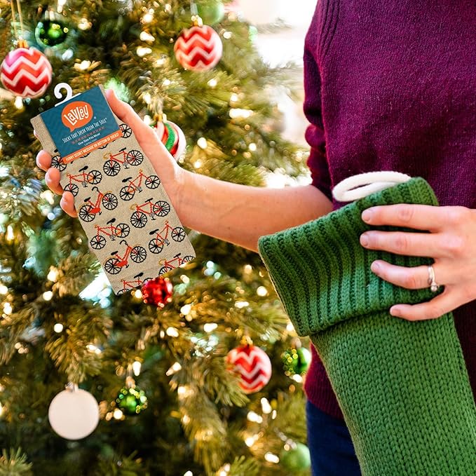 Lavley Bike Socks - Gifts for cyclists and mountain bikers - Fun holiday or birthday gift - Great stocking stuffer