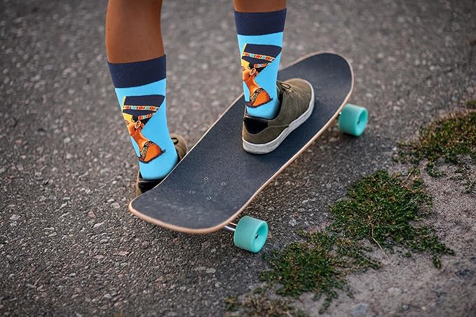 Real Sic Fun Socks for Men and Women - Cozy Cotton Dress Socks with Colorful Designs - Cool, Casual, Wacky Patterned