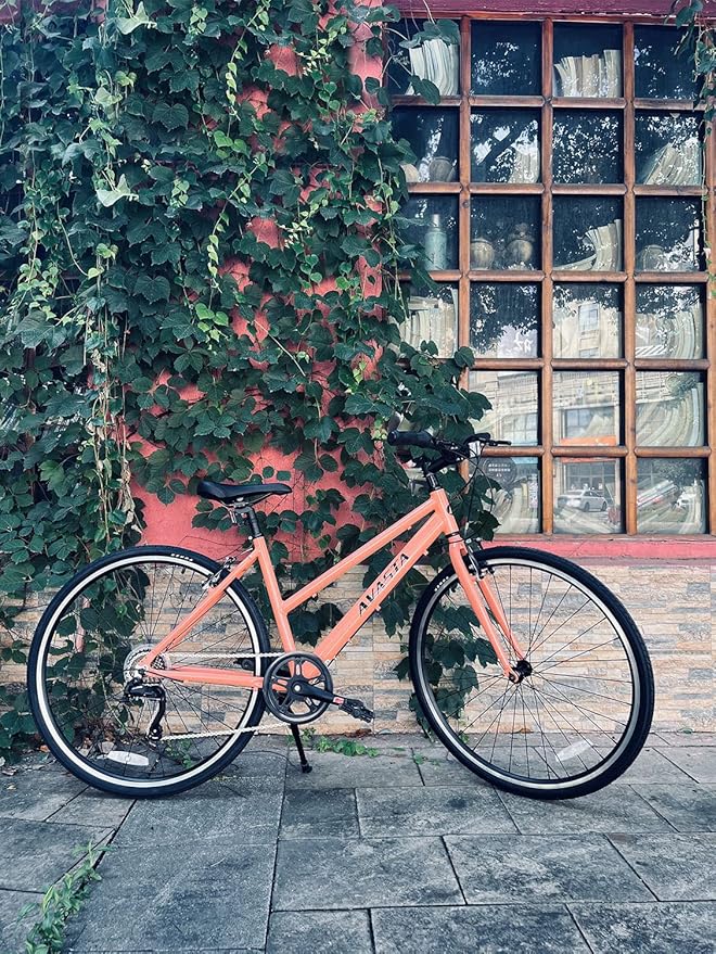 AVASTA Populus 700C Road Bike for Women with Kickstand, 15 17 Inch Lightweight Step Through Aluminum Alloy Frame, 7-Speed Drivetrain, Multiple Colors