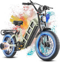 2025 eAhora Juliet Pro 2 5400W/1200W 43/34MPH Dual Motor | 60V 70Ah/52V 60Ah 200-220+Miles Long Range Ebike for Delivery and Commuting | 20'' Fat Tire Full Suspension Electric Bike for Adults