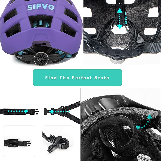 Kids Bike Helmet for Boys and Girls Ages 8-14 Adjustable Youth Helmet with Detachable Visor Lightweight, Safe & Stylish Cycling Bicycle Helmets for Kids 54-57cm