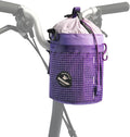 Rhinowalk 2.5L Bike Handlebar Bag for Water Bottle, Compact Cylinder Handlebar Storage with Shoulder Strap, Fits Folding Bikes and City Bicycles like Brompton (Lavender Purple)