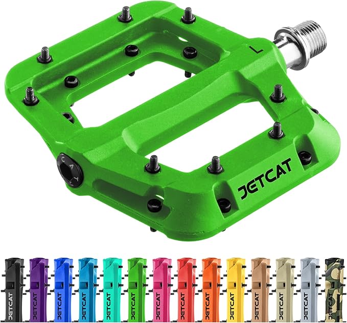 Mountain Bike Pedals Flat - MTB Pedals Flat, Bicycle Pedals for BMX/MTN/Road/Gravel/EBike, BMX Pedals, Platform Pedals, Adults & Kids Bike Replacement Upgrades Parts 9/16