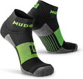 MudGear Quarter Crew Trail Socks, Blister-Resistant, Sweat-Resistant & Quick-Drying, Cushioned Footbed, Made in USA, 2-Pack