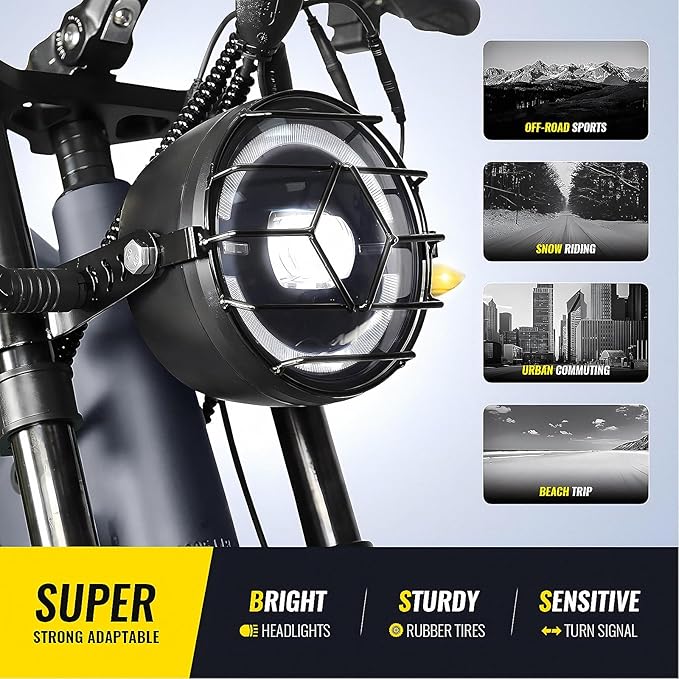 SMARTRAVEL Electric Bike 20"*4.0 Fat Tire for Adults | GPS and APP Control Ebike, 1200W Brushless Motor, 48V/20Ah, Removable, UL&GCC Certification Battery, 60Miles Range | 48V/20Ah, Removable, 30MPH