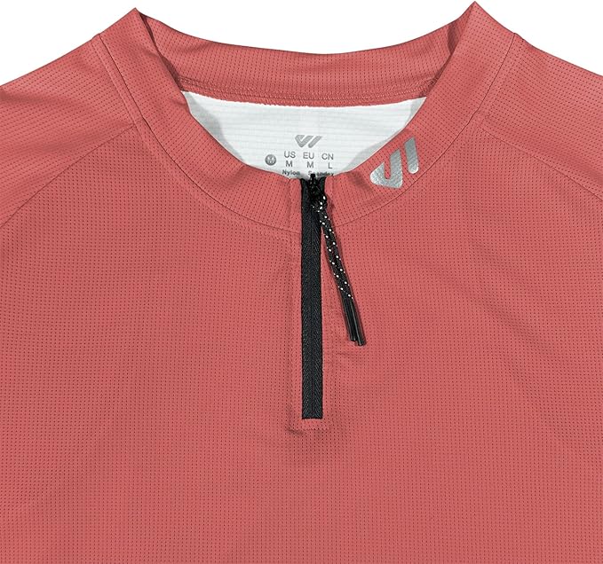 Wulibike Cycling Jersey Men Short Sleeve, Road Bike Shirts 1/4 Zipper with Pockets, Bicycle Clothing Breathable Quick Dry