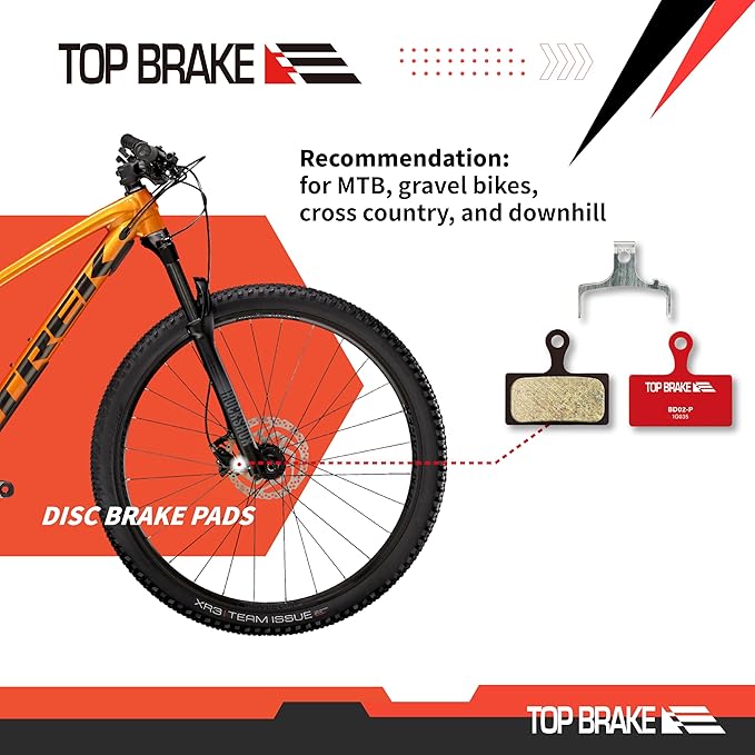 TOP BRAKE Disc Bike Brake Pads Compatible with Shimano XTR M9000/9020 Deore XT M785/ M8000 | MTB/eMTB/Gravel/Cross Country(XC)/Trail/All Mountain/Cycling