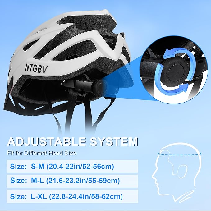Adult Bike Helmet for Men/Women with Helmet Bag 2 Removable Moisture-Wicking Liners & Visors Lightweight Shockproof Adjustable Design CPSC 1203 & EN 1078 Safety Certified for Road/Commute/MTB