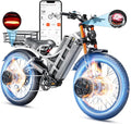 eAhora 2026 Romeo Pro 3 5600W 50Mph High-Torque Ebike, 60V 80Ah 250-Mile Long Range Electric Bike for Adults, Adjustable Air Suspension, 26'' Puncture-Proof Tire, UL 2849 Certified by TÜV