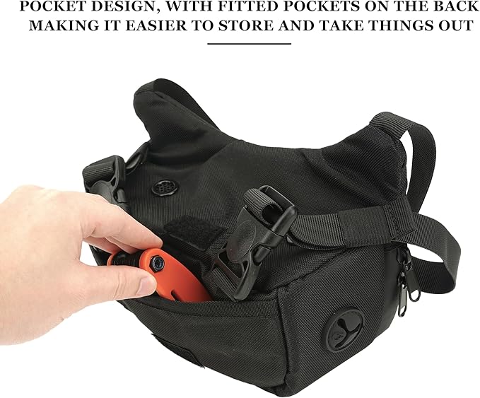 Bike Handlebar Bag – Waterproof Bicycle Handlebar Bag with Sensitive TPU Touchscreen Phone Holder, Front Frame Pouch for Road & Mountain Bikes, Large Capacity Cycling Storage Bag