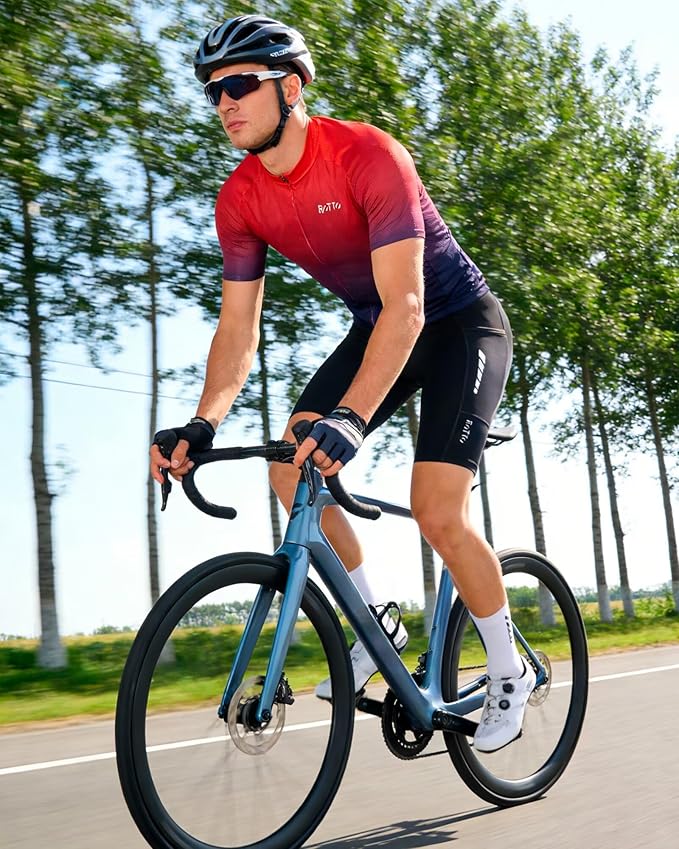 ROTTO Men's Cycling Shorts Padded Bike Shorts with Sponge & Gel Padding for Road & MTB Biking