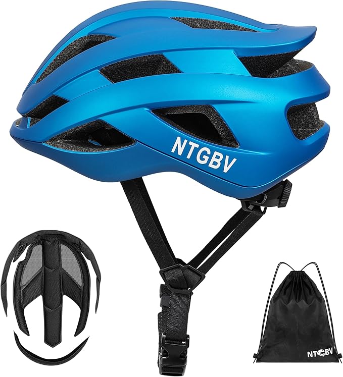 Adult Bike Helmet for Men/Women with Helmet Bag 2 Removable Moisture-Wicking Liners Adjustable Dial Comfort Fit Lightweight Shockproof CPSC 1203 Safety Certified for Road-Ready/Urban-Commute/MTB