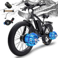6000W Peak Dual Motor Electric Bike for Adult, 50MPH with 60V 25AH Battery, 26" Fat Tire Electric Bicycle for All Terrain, Full Suspension with Hydraulic Disc Brake, 21-Speed Long Range EBike