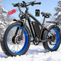 9000W Peak 58V Max-Output Ebike for Adults, Powerful 34Ah Battery Dual Motor Ebike, 47MPH Top Speed Fast E-Bike, Up to 105 Miles 24"x4.0 Fat Tires Electric Mountain Bicycle for Sand Beach Snow
