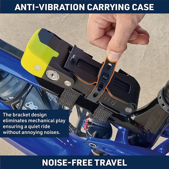 URBAN UR476Y Double Security Bike Lock | Smart Alarm, 120dB, LED Alert, Warning | Most Secure & Deterrent | Folding Locks Heavy Duty AntiTheft for Bicycle Electric Scooter, More Convenient Case, 90cm