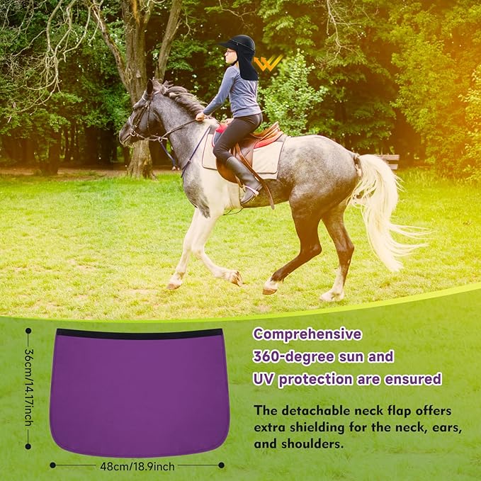 Tontron Horsriding Helmet Visor |Helmet Sunshade with Removable Neck Flap