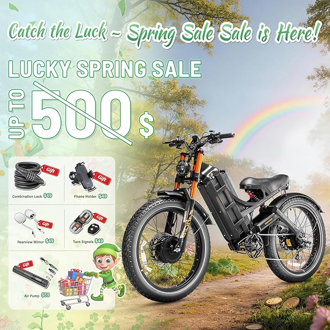 eAhora 2026 Romeo Pro3/2 50/46Mph Ebike 5600/4000W Dual Motor 200+Miles Electric Bike for Adults, 52V/70Ah 60V/80Ah Long Range 26 * 4.0" Fat Tire Full Suspension Electric Mountain Bike
