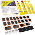 Bike Tire Repair Kit, Bicycle Inner Tube Puncture Patch Kits with 20 PCS Vulcanizing Patches, User Manual, Metal Rasp and Tire Lever, Bike Patch Kit for Mountain and Road Bike