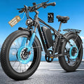 9000W Peak Dual Motor Ebike for Adults 47 MPH Fast ElectricBike, 58V Max Output 1972 Wh Up to 105 Miles Ebikes,24" Fat TireE-Bike,Full Suspension Electric Bicycle for Mountain Commuter Snow