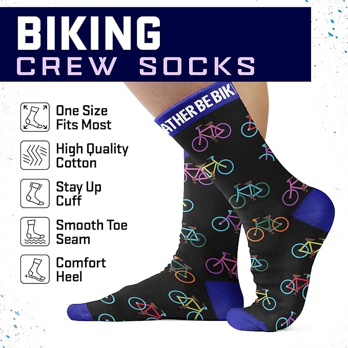 Cycling Socks - Gifts for Cyclists, Mountain Bike Accessories, Bike Socks and Funny Biker Gifts for Men