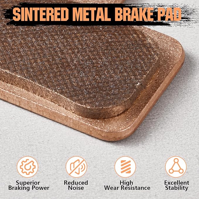 Zacro 2/4 Pairs Bike Brake Pads, Ceramic Bicycle Disc Brake Pads Fit for Tektro Shimano TRP Deore Br-M575 B01s Mt200 M525 M515 T615 T675 M505 M495 M486 M485, Mountain MTB Ebike Brake Pads Replacement