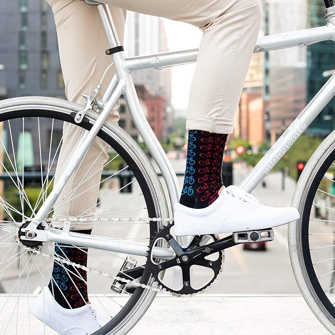 Lavley Bike Socks - Gifts for cyclists and mountain bikers - Fun holiday or birthday gift - Great stocking stuffer