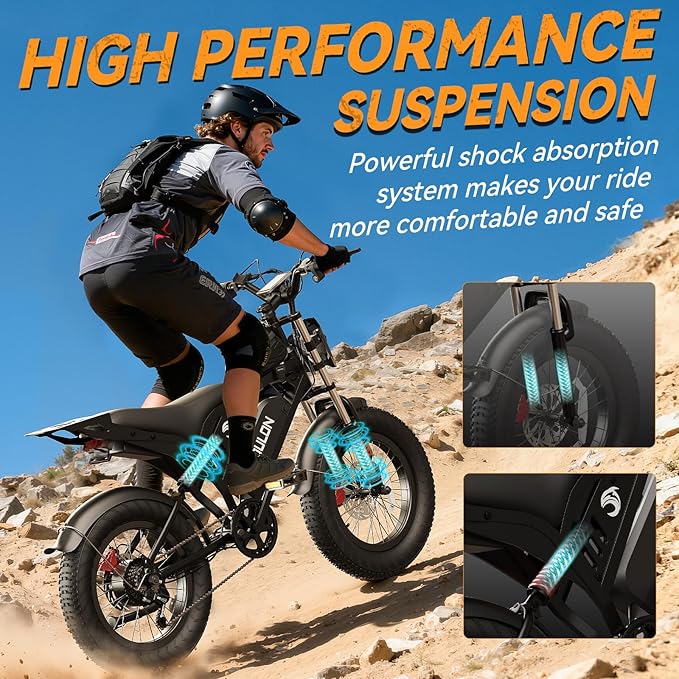 Ebikes for Adults, 1500/2000W Peak Motor with 30/38MPH, 15/20/18/23Ah Long Range Teens Electric Bike with Dual Hydraulic Brakes, 20" Fat Tire All-Terrain for Commuting Dirt E-Bicycles