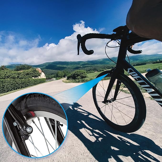 VANSIHO V-Brake Pads Set, 2 Pair Road Bike Brake Shoes with Hex Nut and Shims for Mountain Bicycle Front and Back Wheel, No Noise, No Skid, for Road Use