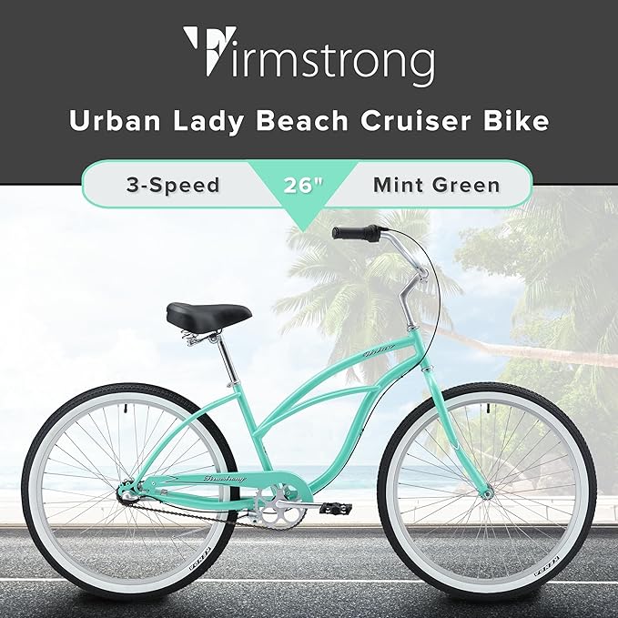sixthreezero Urban Lady Beach Cruiser Bike, Women's 3 Speed Hybrid Bicycle