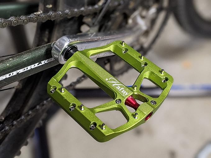 Hafny Aluminum Bike Pedals, CNC machined, Wide Sturdy Platform, HF-1400