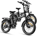 Foldable Electric Bike, Peak 983W Motor Ebike, 40-70 Miles & 20 MPH, 48V Removable Battery, 20" Fat Tire All-Terrain Electric Bicycle for Adults with 7-Speed, Suspension, Rear Rack, UL2849 Certified