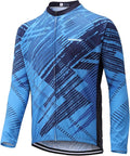 Men's Cycling Bike Jersey Long Sleeve - Moisture Wicking, Breathable, Quick Dry Biking Shirt Full Zipper