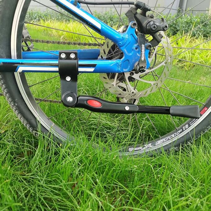 Bike Kickstand Aluminium Adjustable Center Bicycle Kickstand suitable Rear Side Bicycle Kickstand Fit for 26" 27.5" 29" 700C Bike Kick Stand for Bicycles Kickstand