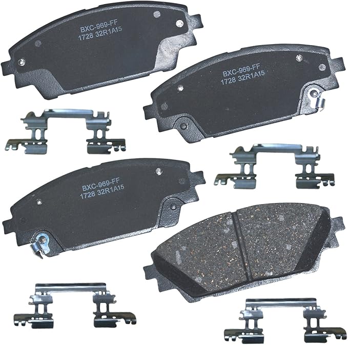 Bendix Premium SBC1728 Ceramic Front Brake Pads for Mazda 3 2018-2014, 3 Sport 2017-2014, CX-3 2022-2016