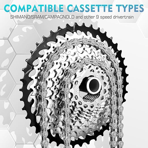 BUCKLOS 6/7/8/9/10/11/12 Speed Bike Chain, High Performance Lightweight Bicycle Chains for Road Bike/Mountain Bike/Ebike,Compatible with Shimano, SRAM, Campagnolo Silver/Gold