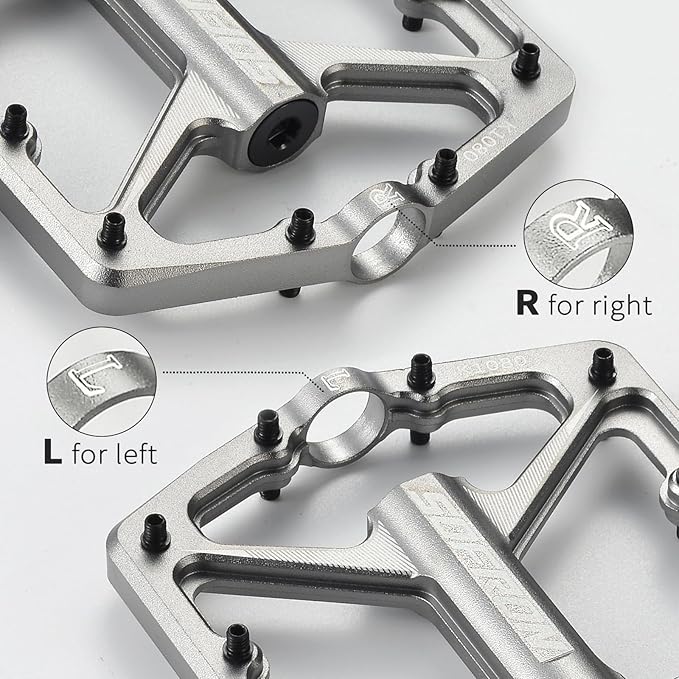 MTB Bike Pedals, Lightweight Bicycle Pedals for BMX/MTB -Universal Lightweight Aluminum Alloy Platform Pedal